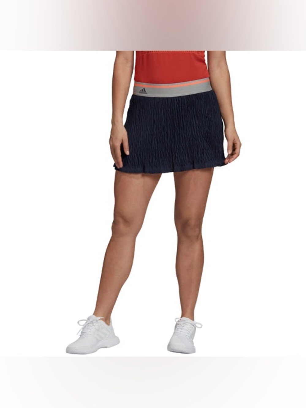 Adidas Matchcode Legend Ink 13in Womens Tennis Skirt Navy Orange Sz Lg